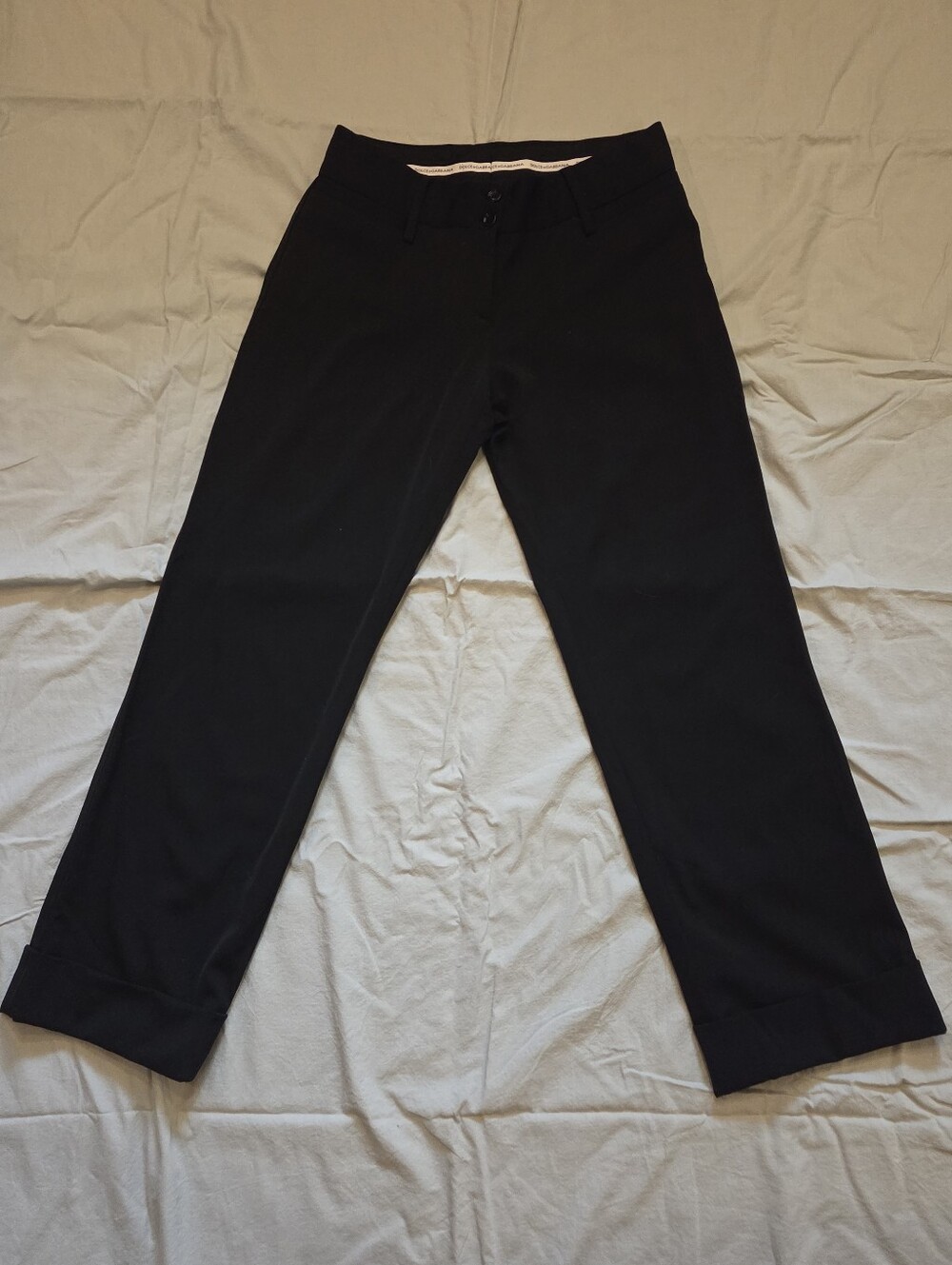Women's Black Wool Dress Pants - Classic Straight Fit